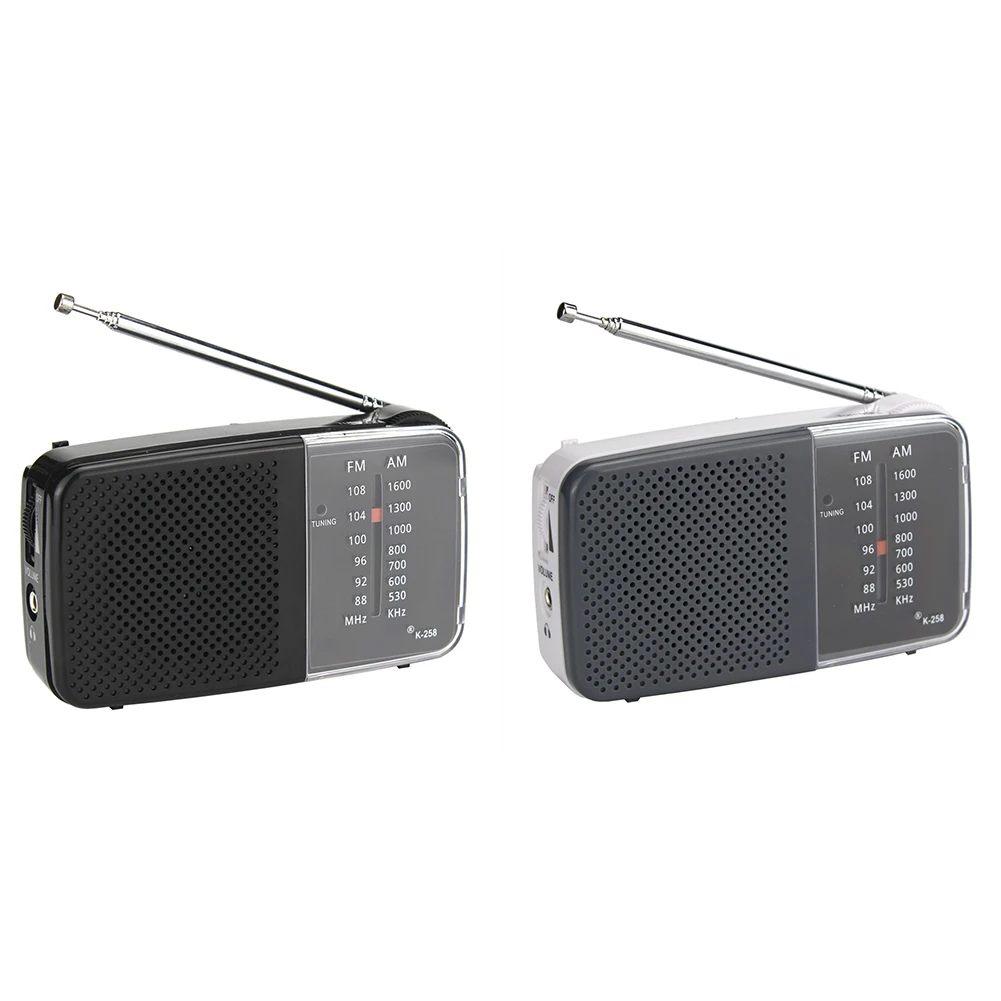 Radio AM/FM con altavoz Mini Radio Transistor con correa Antena telescópica de Radio alimentada por batería para correr y andar en bicicleta