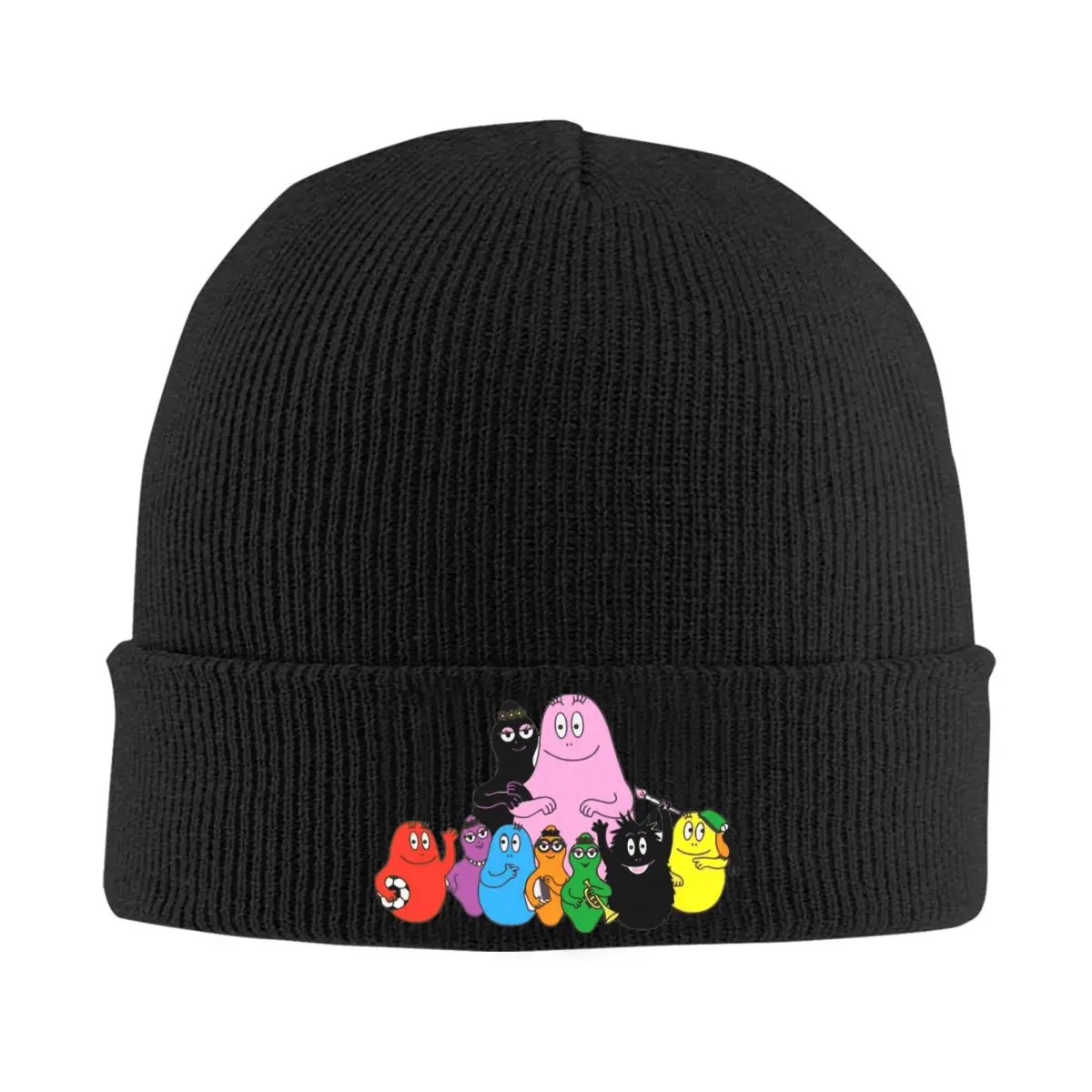 Barbapapa Cartoon Animation Beanie Hats Television Program Fashion Caps Men Women Outdoor Knit Hat Autumn Winter Warm Beanie Hat