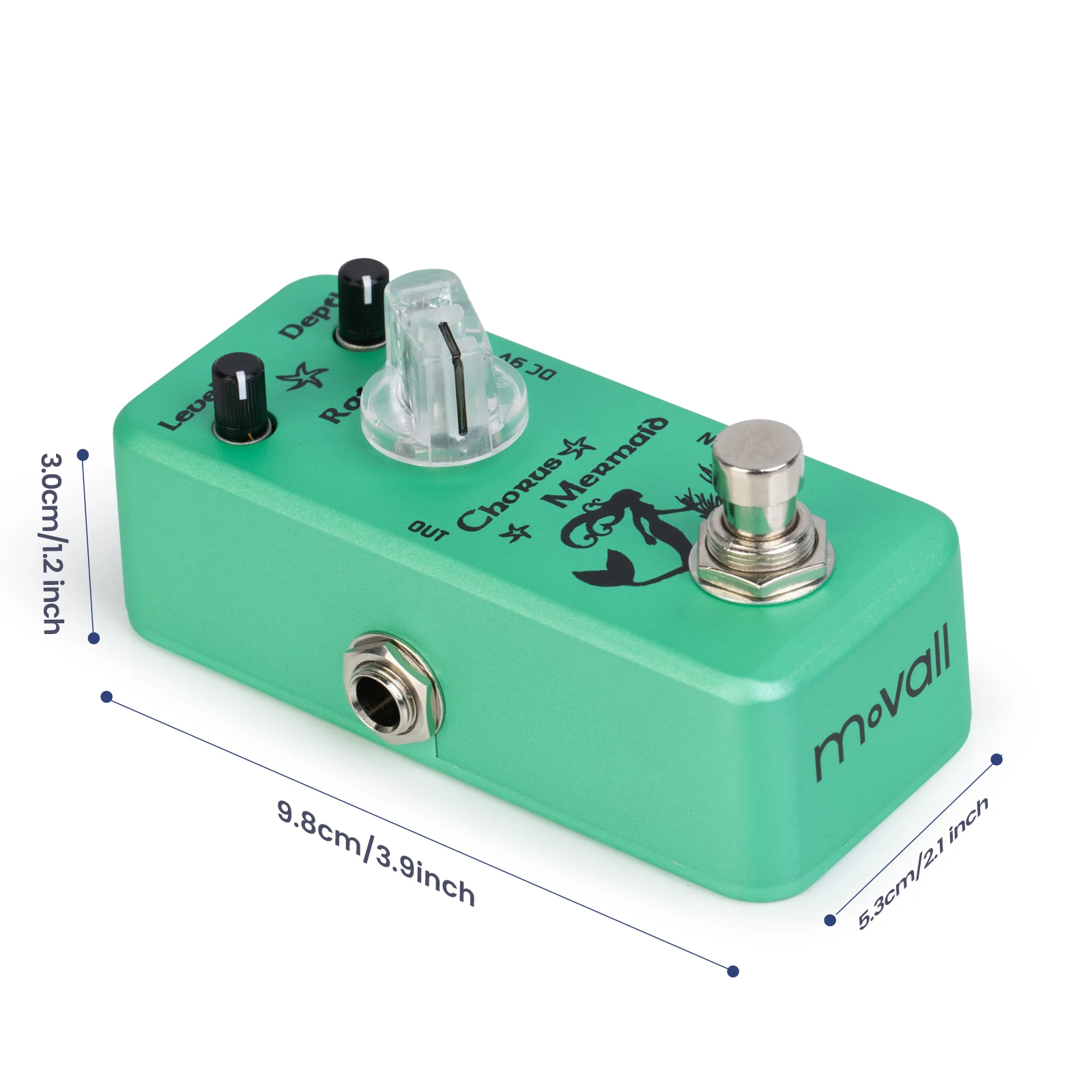 Movall MP-309 Chorus Mermaid Guitar Effect Pedal Mini Analogue Chorus Pedal True Bypass Electric Guitar Parts & Accessories