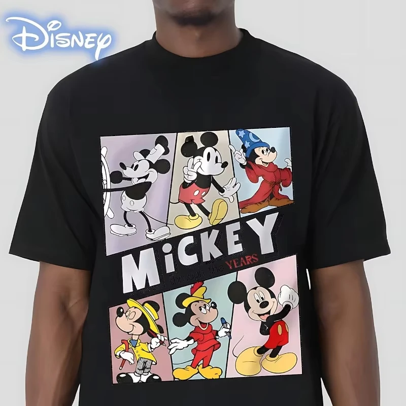 تيشيرتات ديزني القطنية للرجال والنساء لعام 2025 بطبعات دونالد داك والأقحوان، أقمشة ناعمة وقابلة للتنفس، قمصان مريحة وفضفاضة #1