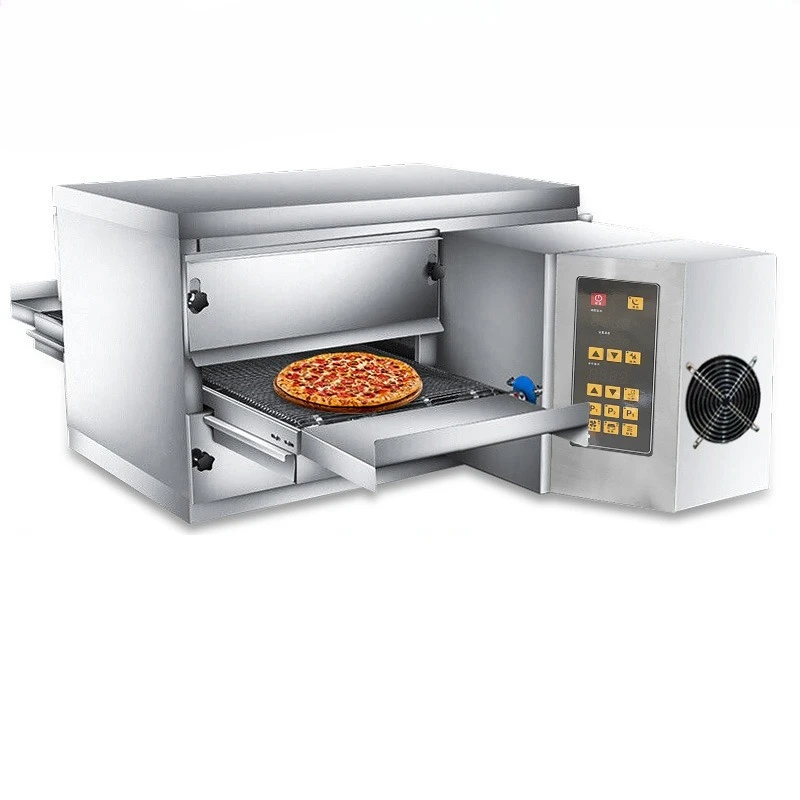 Forno per pizza a nastro trasportatore a gas, forno per pizza commerciale da 9 pollici e 12 pollici