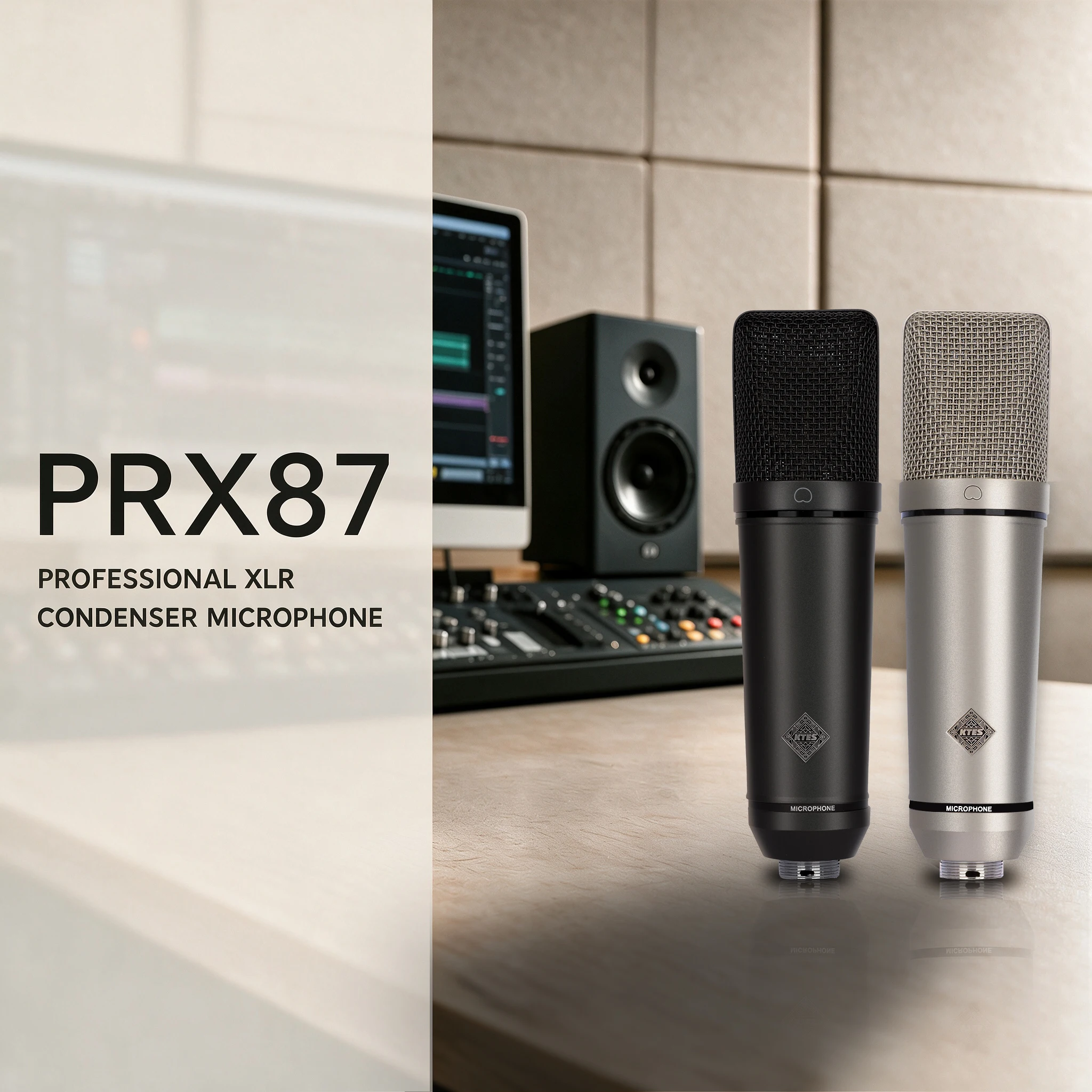 Mikrofon Kondensor PRX87 Diafr - Studio Audio Interface With 48V Phantom ulasan dan harga