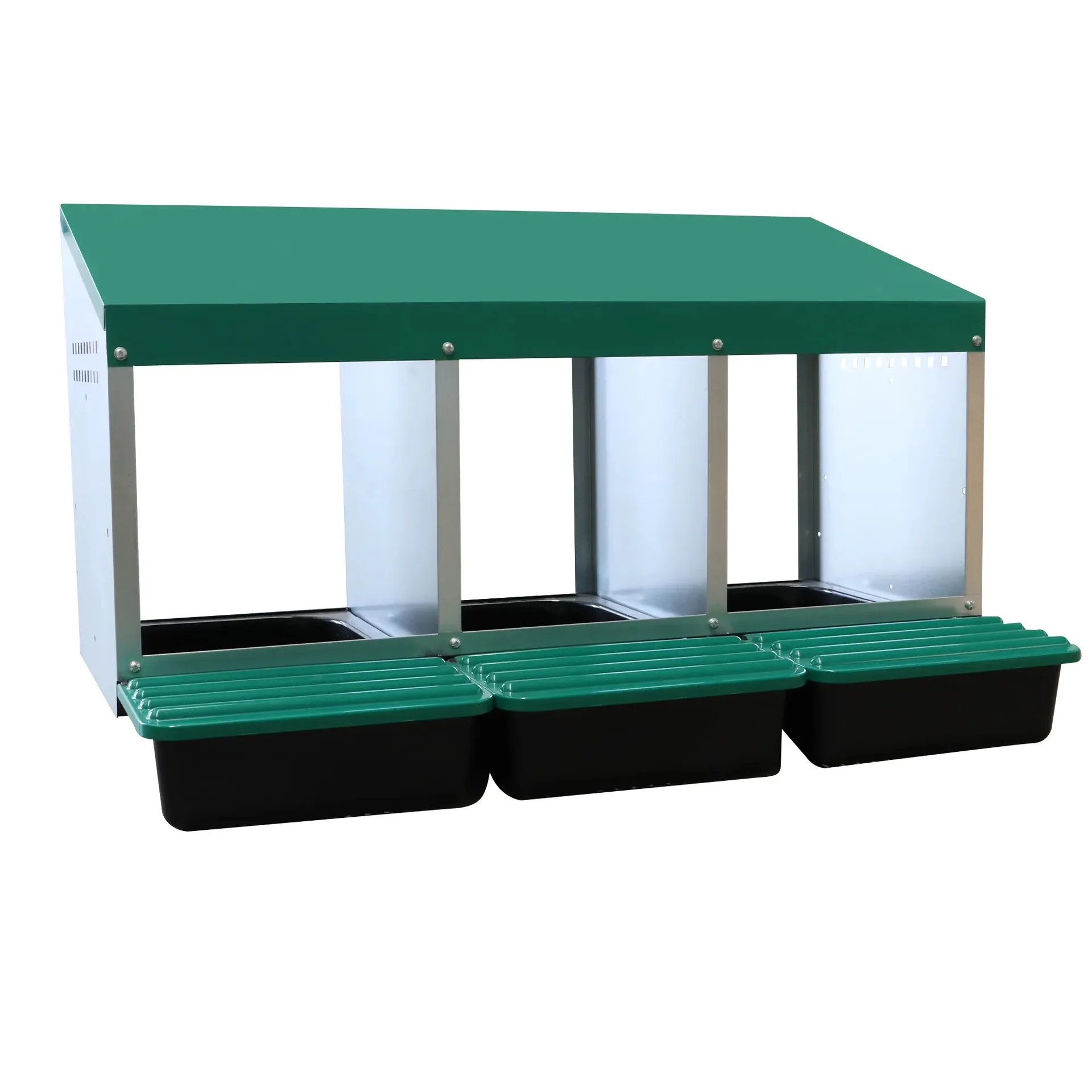 3-Hole household egg box Hot-selling metal egg box Chicken nest box for feed poultry