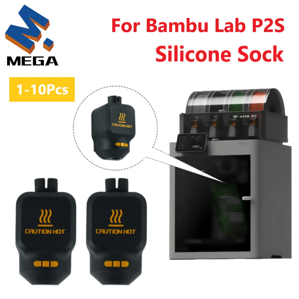 

Silicone Socks For Bambu Lab P2S Case 3D Printer Heating Block Silicone Sleeve Bambulab P2S Hotend Heat Insulation Case Cover
