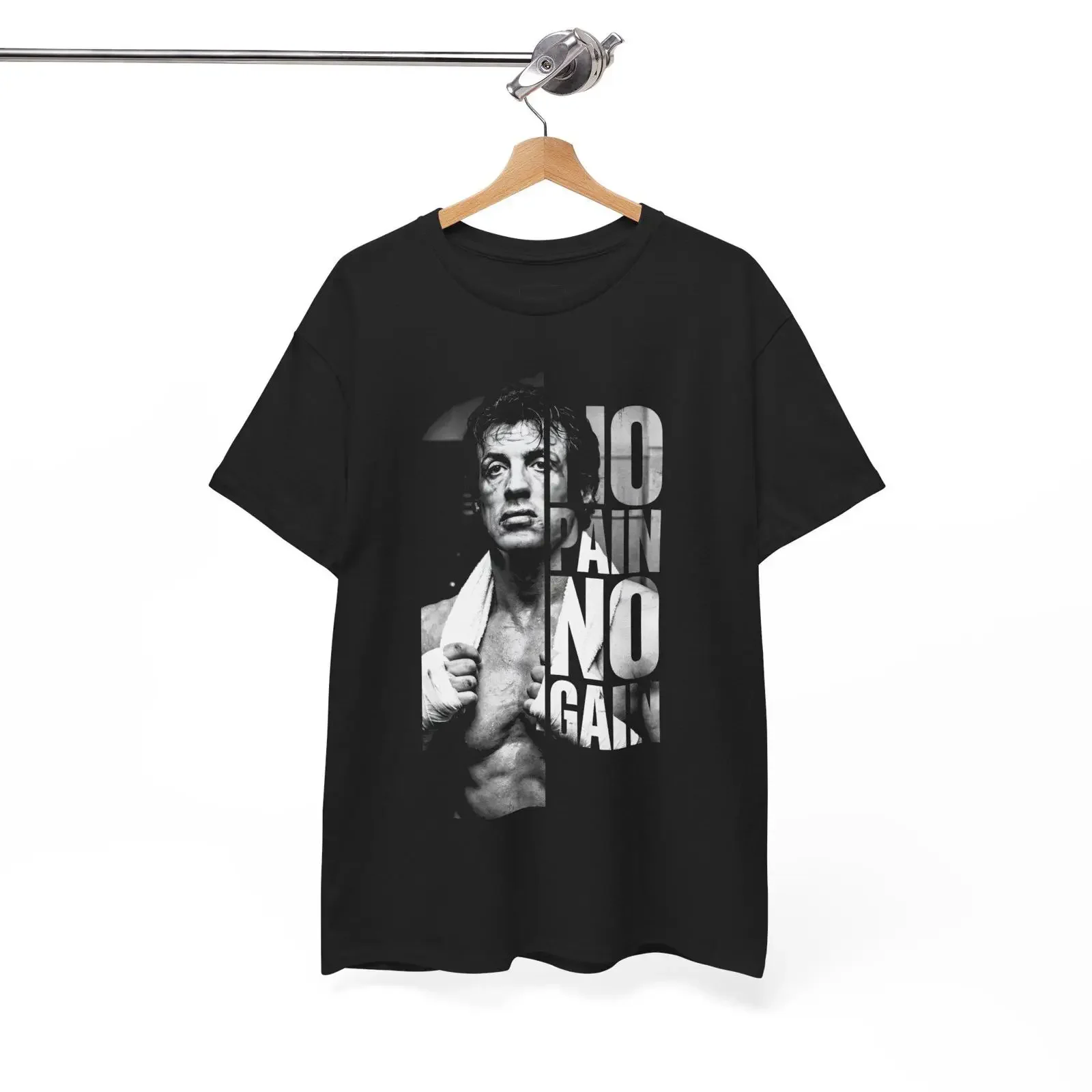 No Pain Gain T Shirt Vintage Boxer Gym Workout vintage Washed Unisex Versatile Casual fashion graphic designer clothes
