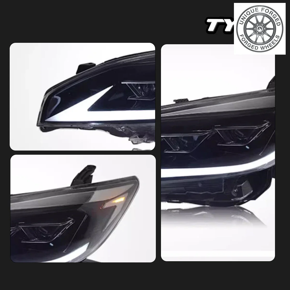

Фара BC Car For Wish 2009-2015: Модернизированная, с новыми динамическими ДХО и светодиодными поворотниками, автоаксессуар