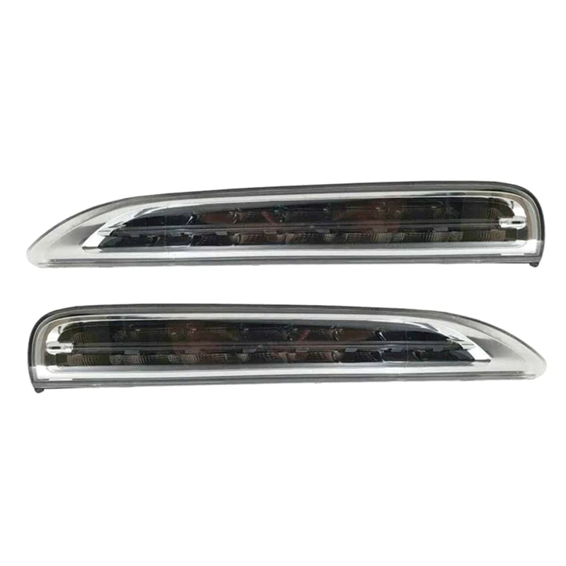 1Pair Car Front Bumper Daytime Running Light LED DRL Driving Lamp 95863118100 95863118200 For Porsche Cayenne 2011-2014