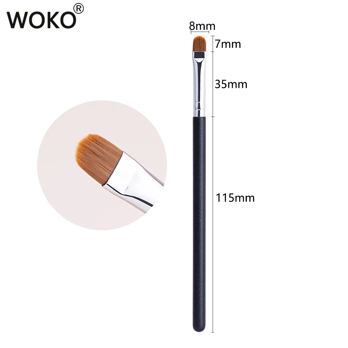 oblate Line Brush Ultra-thin Lip Line Eyebrow Line Concealer Brushes Detail Concealer Makeup Tool Lip Concealer Brush