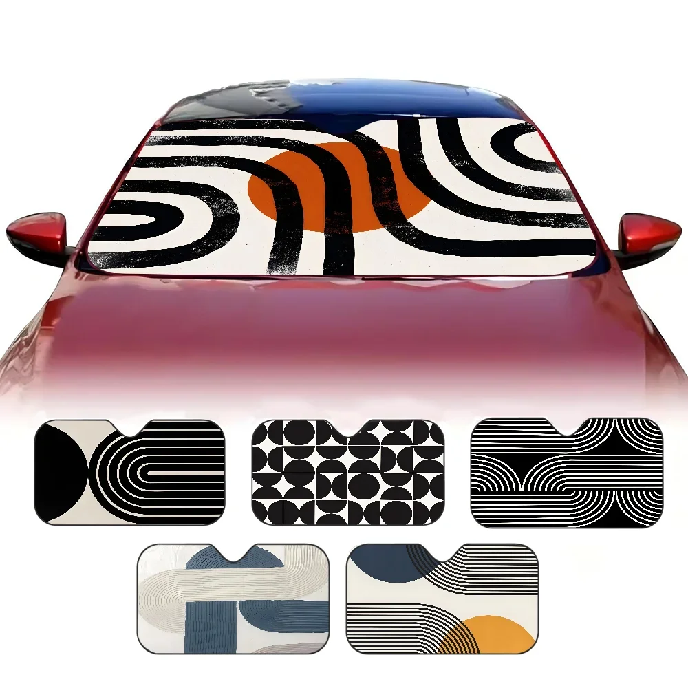 

Минималистичная абстрактная линия изображения автомобиля солнечная защита с подогревом лобовое стекло Sunsha окно автомобиля крышка лобового стекла Sun Sha Auto Sun