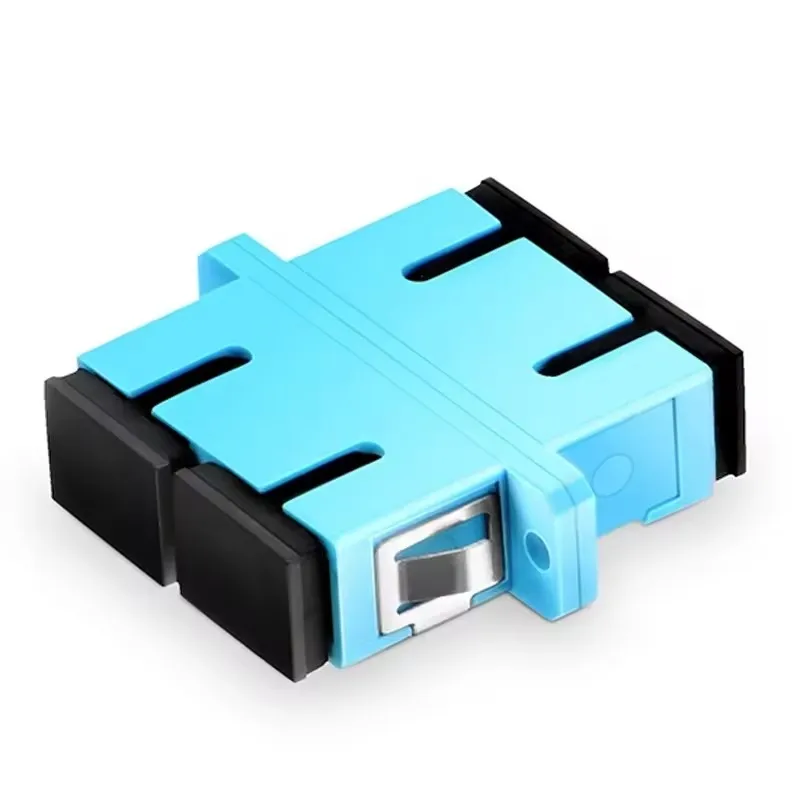 SC UPC to SC UPC Duplex Simplex OM3 Multimode Plastic Fiber Optic Adapter/Coupler with Flange