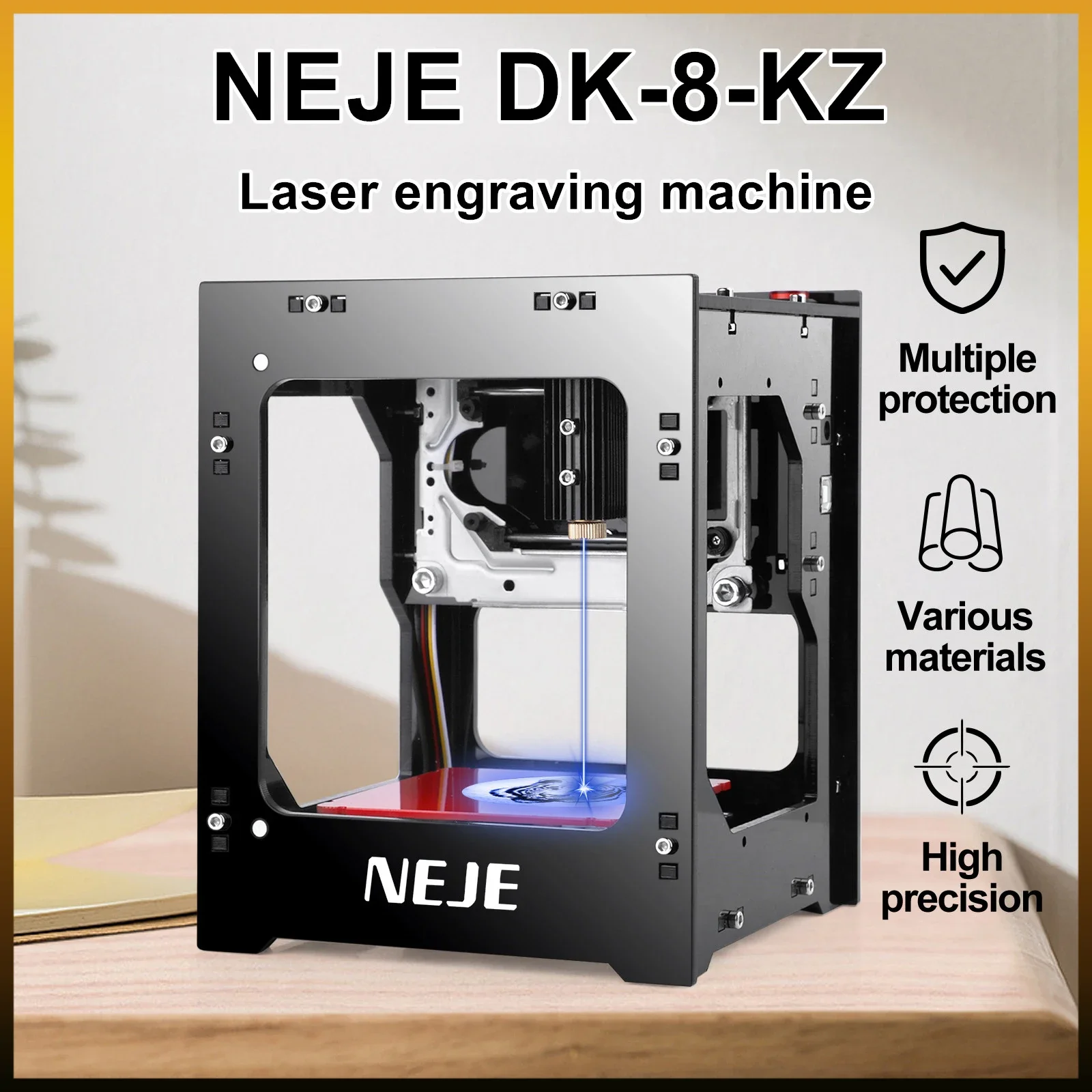 NEJE DK-8-KZ 1500/2000/3000MW mini laser desktop graveermachine