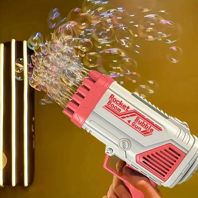 32-gaats handheld bellenpistool kinderspeelgoed Gatling poreuze elektrische bellenmachine zonder batterij bellenwater