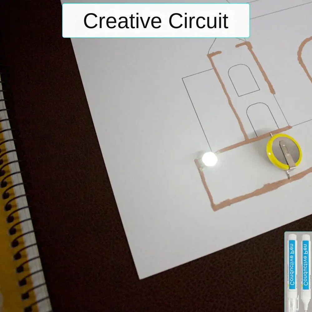 Imagem -05 - Bronze Paint Pen Condutora Pasta Portátil Física Ensino Circuit Design Eletricamente Repair Tool