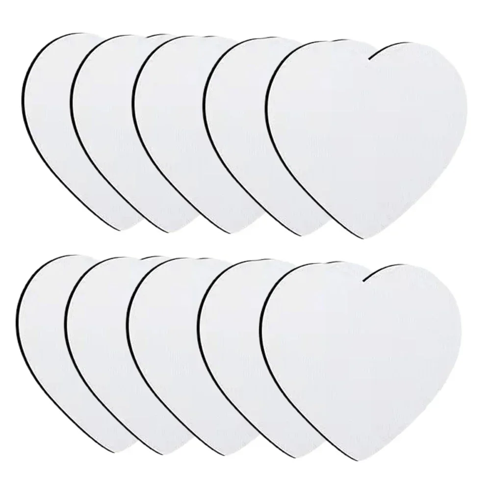 Neoprene Sublimation Coasters  10 Pcs Blank Cup Mats with Round  Square  Heart Shape  Suitable for Everyday Use