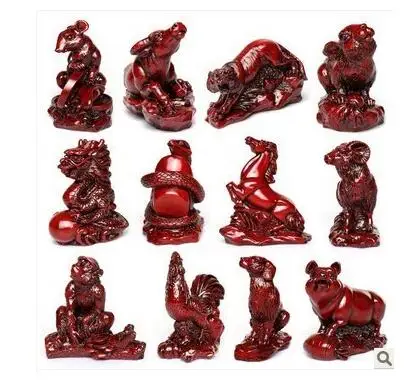 

Zodiac animal Resin craftscrafts ornaments lovely home decoration 12PCS SETS Rat, cow, tiger, rabbit, dragon, snake, horse, shee