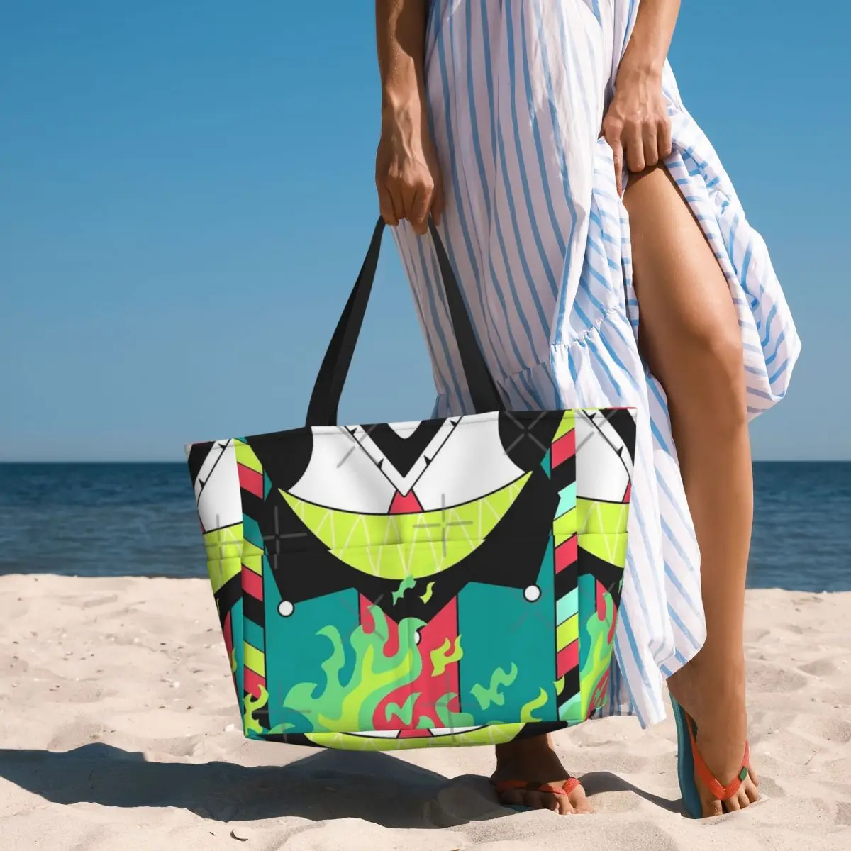 Fizzarolli-Bolso de viaje de playa para adultos, bolsa de mano con personalidad, de hombro, patrón multiestilo