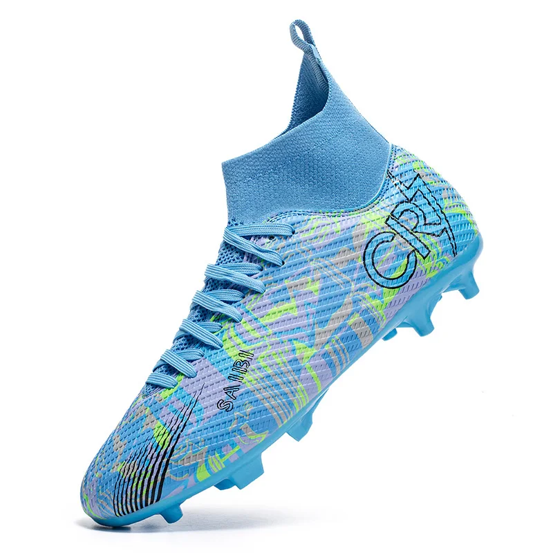 

Тренировочные бутсы среднего кроя для мальчиков, спортивные футбольные бутсы для взрослых, нескользящие бутсы с длинными шипами, дышащая удобная обувь