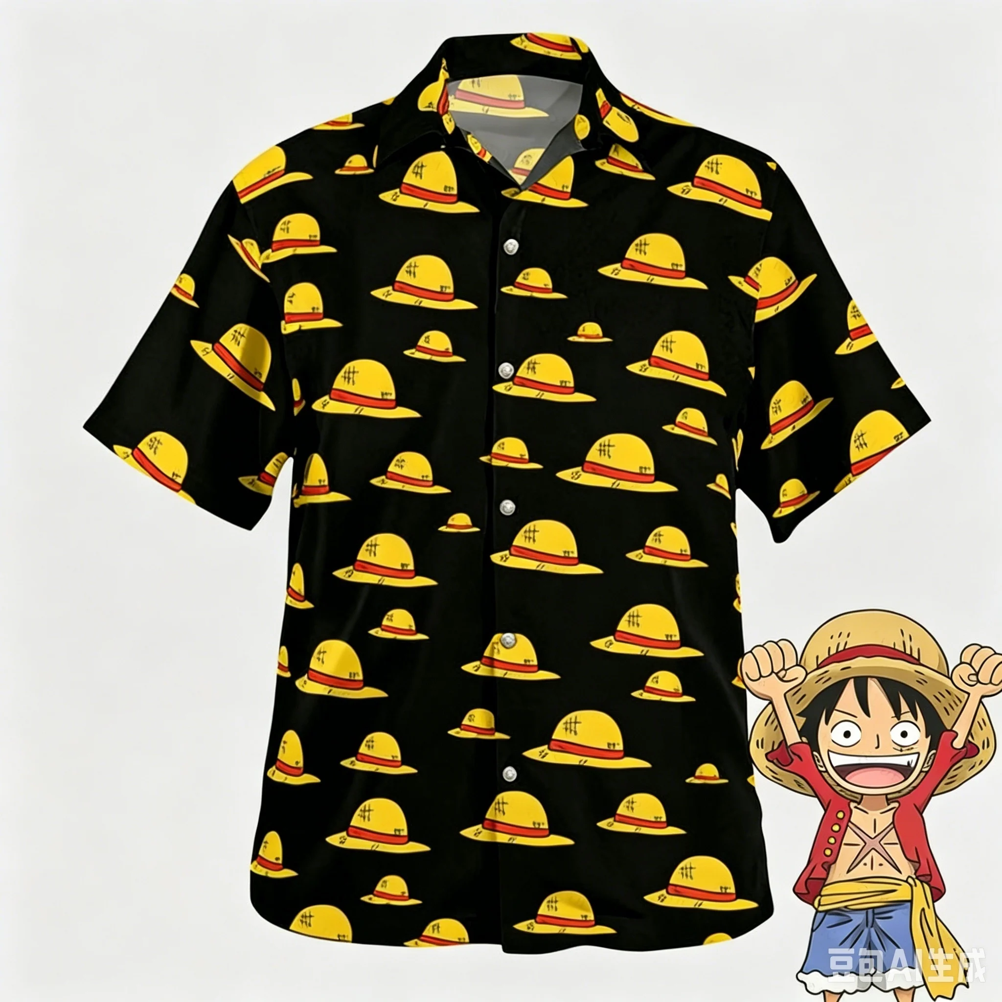 2026 One Piece Luffy Hawaii Shirts Floral Button-Up Hawaiian Tops Fashion Y2k Harajuku Kids Anime Cosplay Men Shirts Women Tops