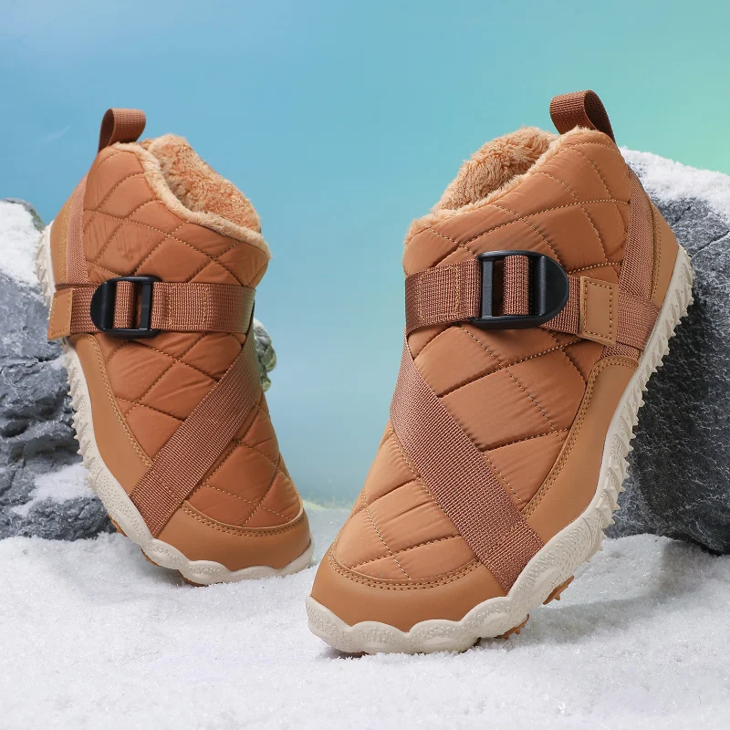

Unisex five-finger outdoor cotton shoes fleece-lined thickened snow boots non-slip and wear-resistant hiking and casual shoes