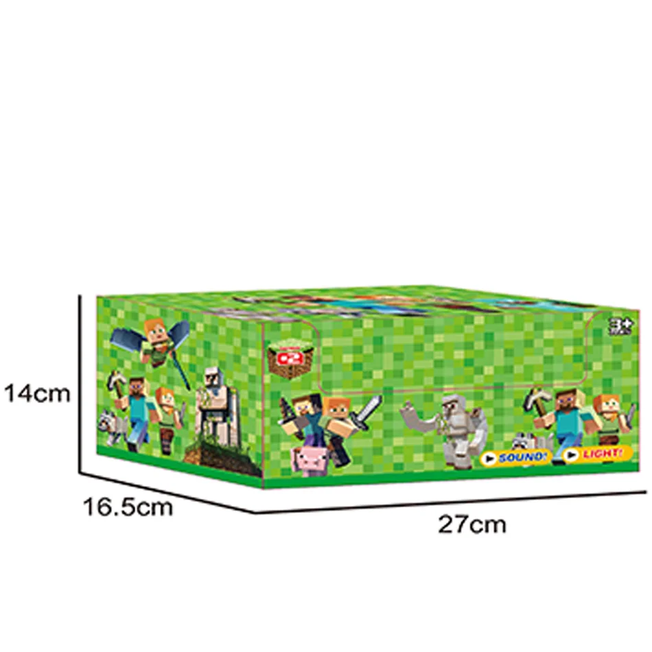 2-24pcs Anime Minecraft Figure Blind Box Action Figurine Doll Kits Collection PVC Model Toys Wholesale children Birthday Gift