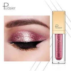 Pudaier-sombra de ojos líquida perlada de diamante de un solo Color, brillo, resaltador de sombra de ojos, maquillaje cosmético, P1227, 18