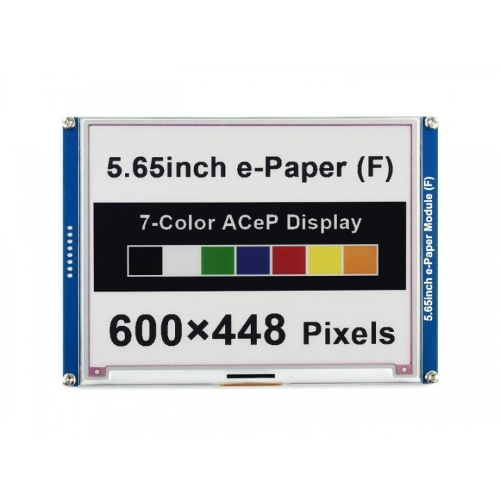 

Waveshare 5.65inch ACeP 7-Color E-Paper E-Ink Display Module 600*448 Pixels
