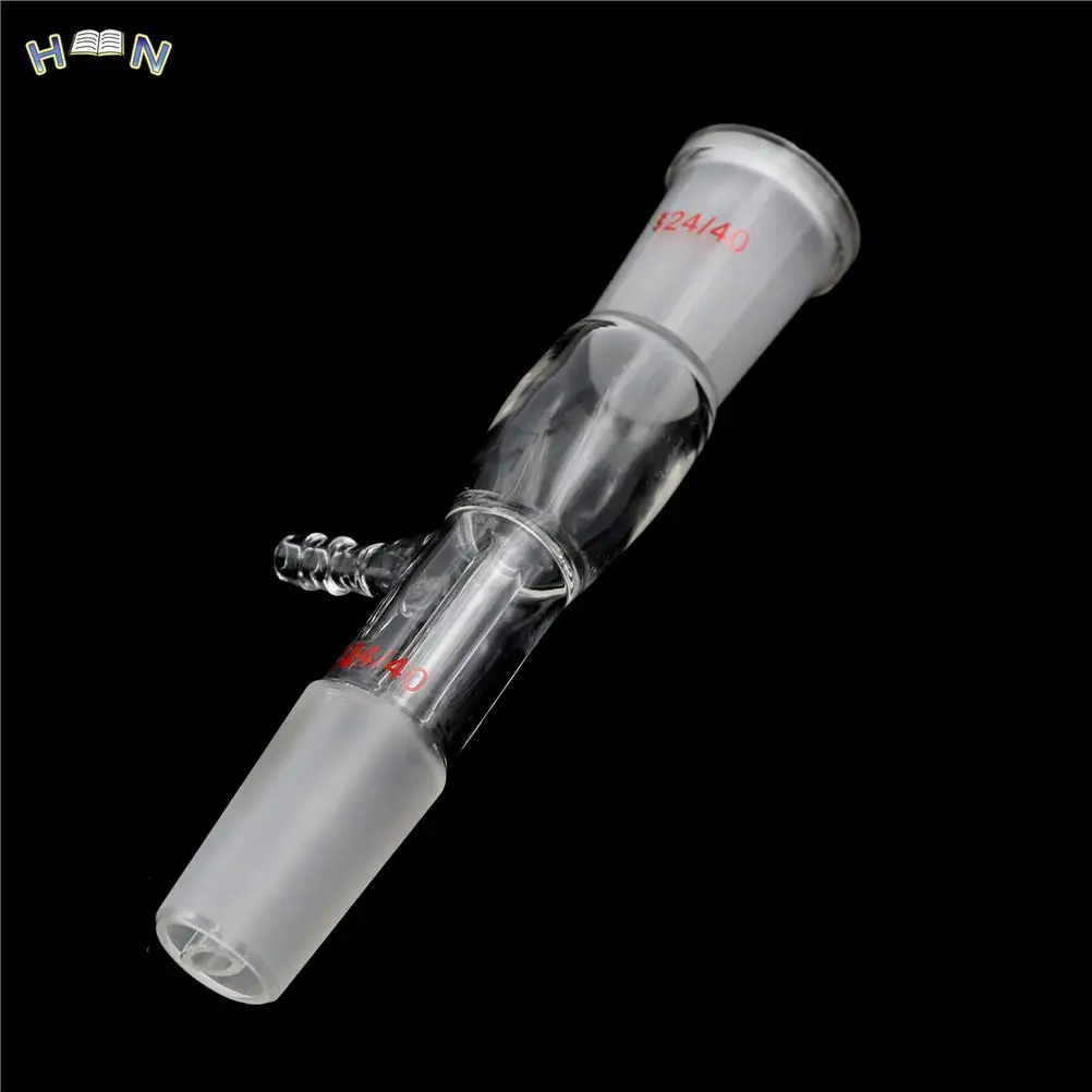 24/40 Glass Straight Tube Vacuum Take-off Adapter Gas Inlet Adapter Lab Glassware Lab Supplies