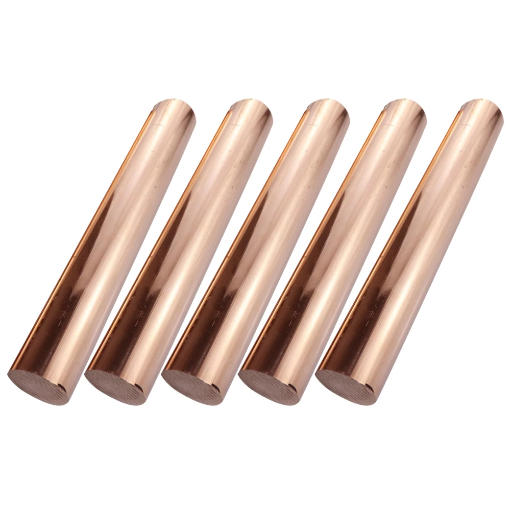 ABSE-5Pcs Copper Rod - Round Rods Of Pure Metals Ø 8 X 100 Mm For Comparative Investigation Of Material Properties