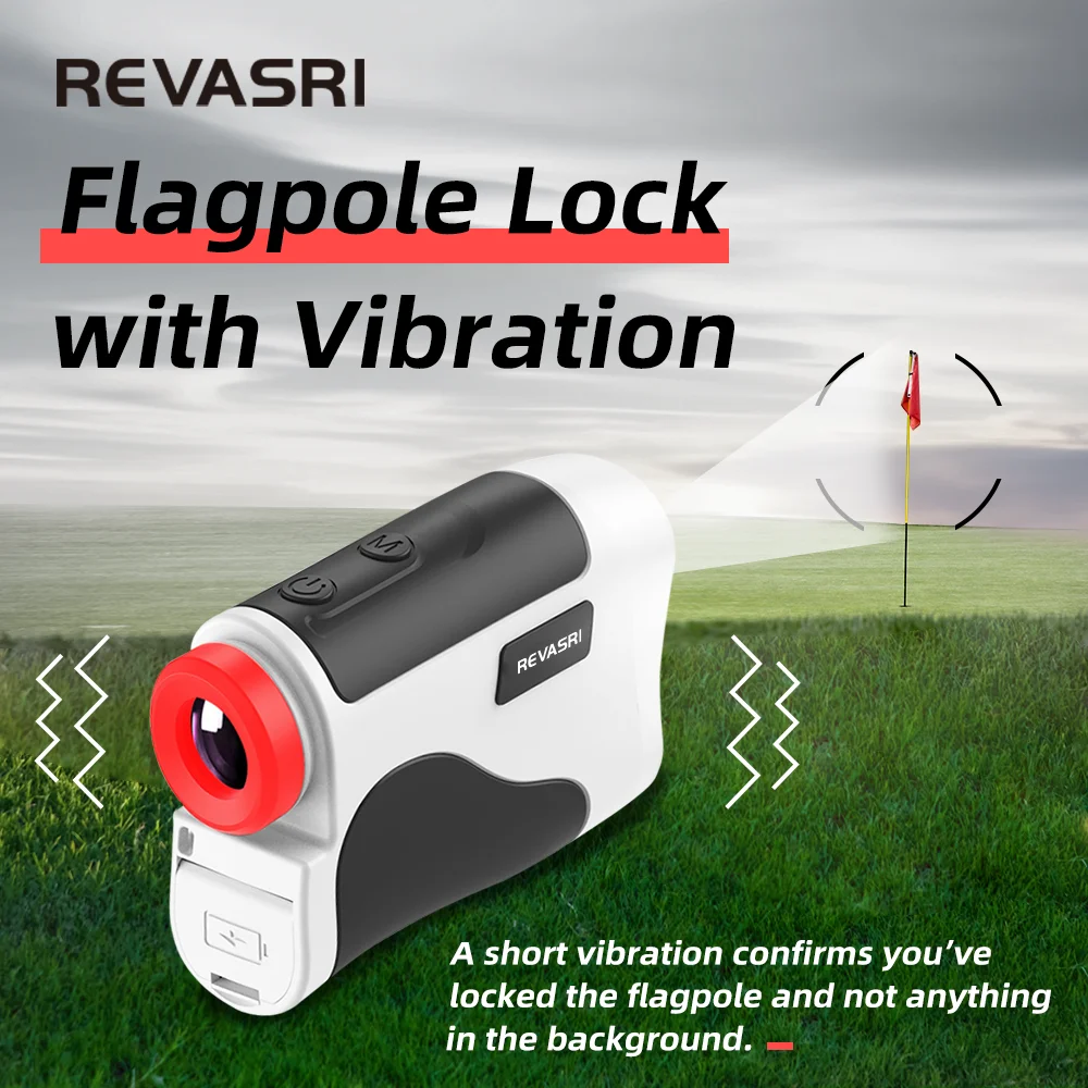 REVASRI Laser Rangefinder 600M Slope,Flag Pole Lock Vibration for Golf Sport,Survey, Hunting