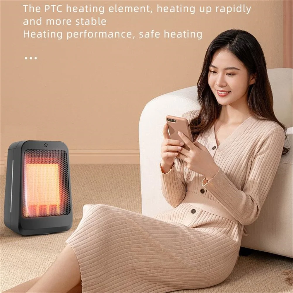 Remote Control 1200W PTC Heater Fan Heater Pengaturan Tiga Kecepatan yang Dapat Disesuaikan Osilasi Sudut Lebar untuk Kenyamanan Rumah