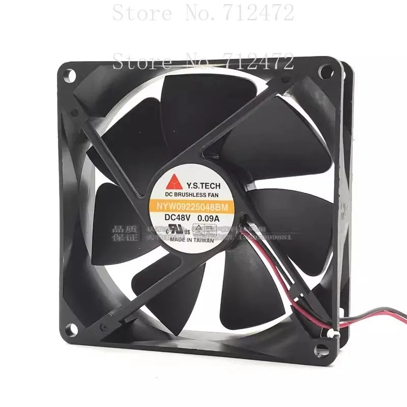 FAN for Original Y.S.TECH NYW09225048BM 48V 0.09A 9025 9cm 90*90*25mm