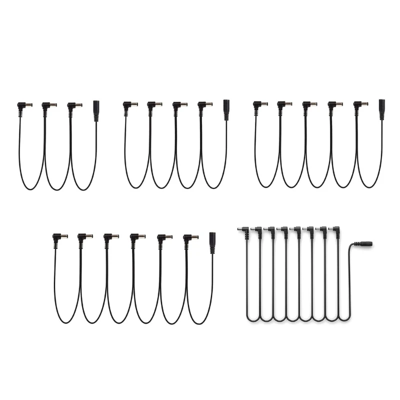 3/4/5/6/8 Way Guitar Pedal Power Supply Cable Power Supply Adapter Splitter Cord Guitar Effect Pedal Right Plug R66E