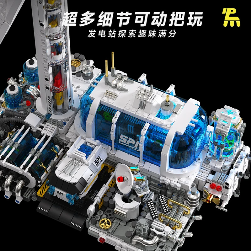 IN STOCK T1104 MOC Technical WTGS Wind Power Station Building Blocks Bricks Model Assembling Toys for Boys Christmas Gift Sets
