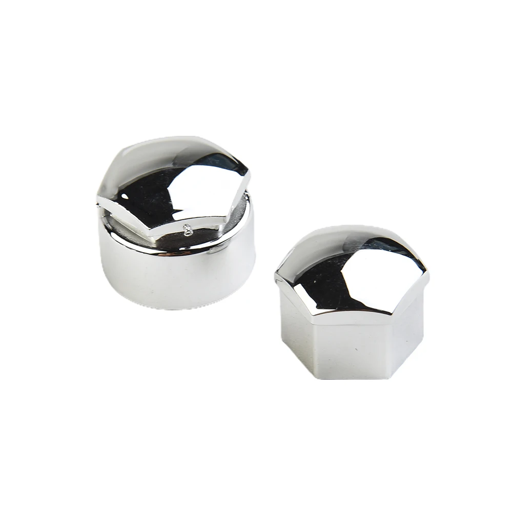 Chrome Nut Cap Wheel Bolts Set 20 Pieces 17mm Size with Removal Tool for Protection and Covering of Car Wheel Bolts