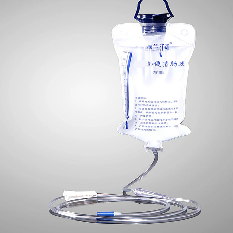 1200ML Large Capacity Reusable Enema Bag With 10Pcs Rinse Head Colonic Irrigation Cleansing Kit