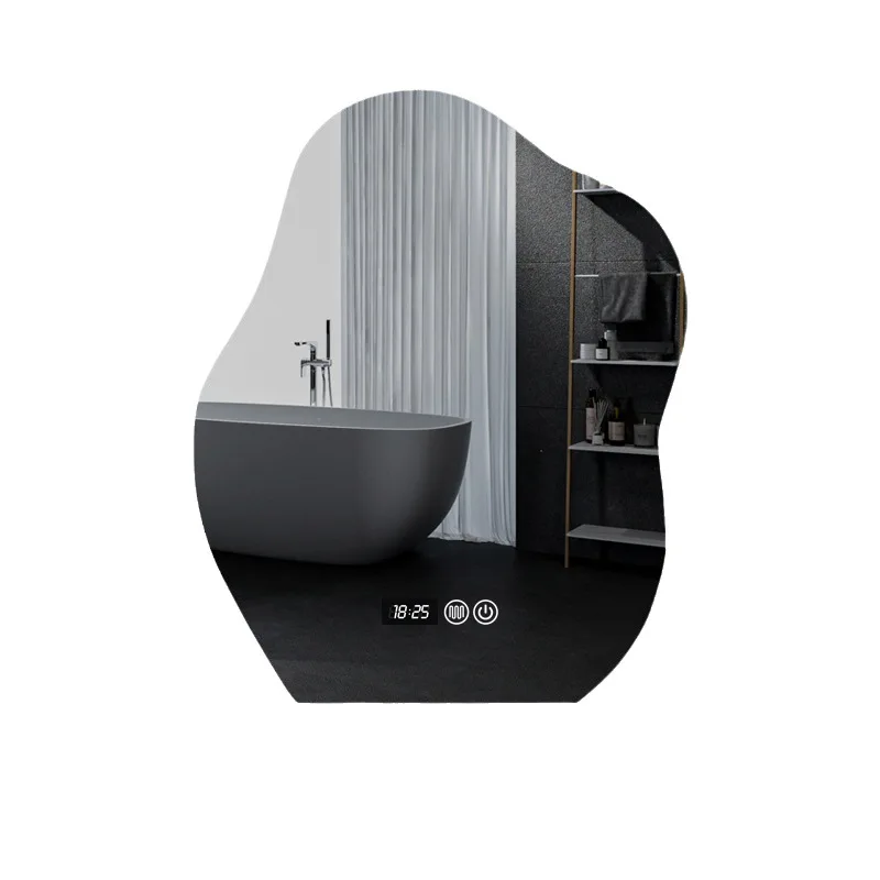 Cloud special-shaped mirror anti-fog luminous wall-mounted bathroom mirror toilet makeup mirror smart