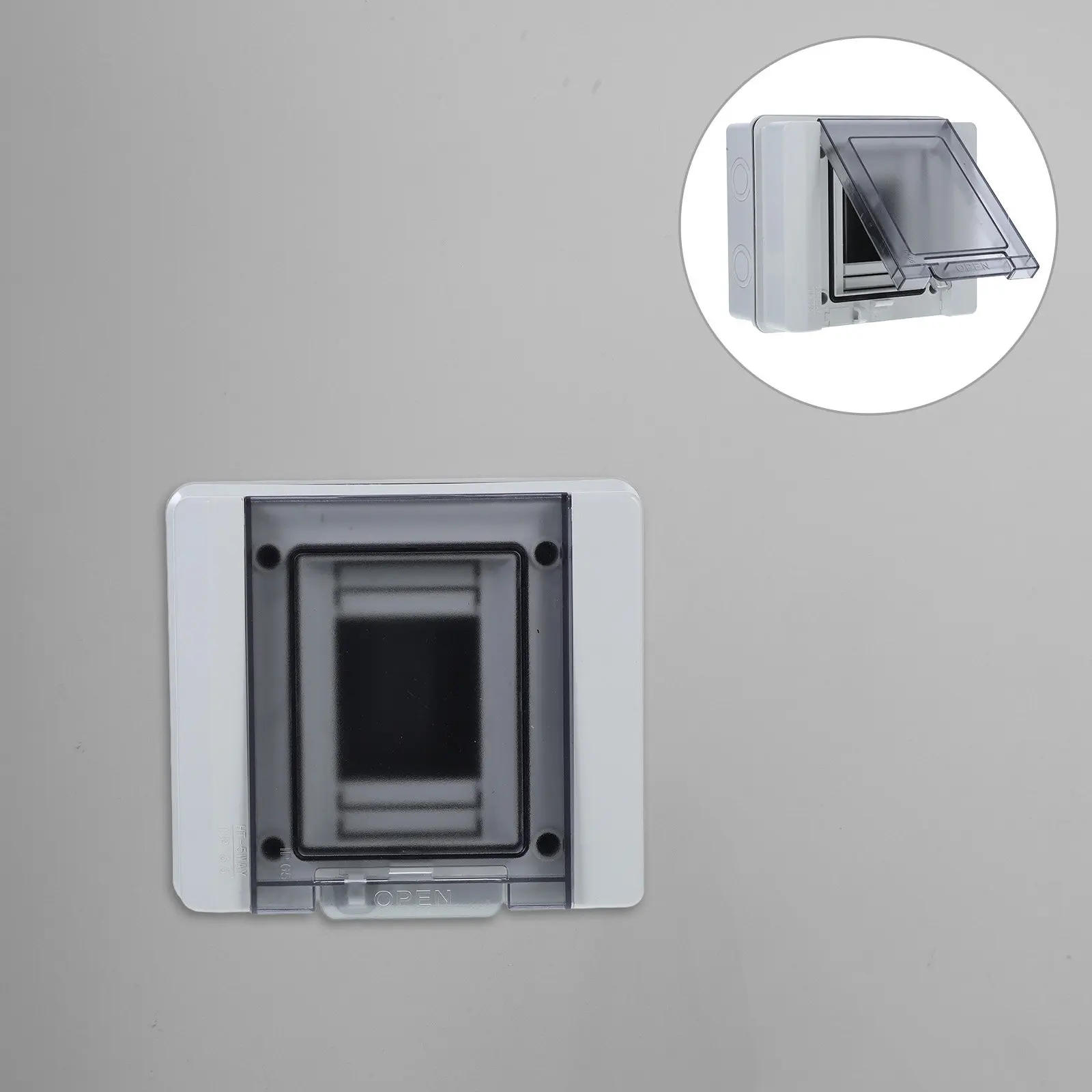

1 Set Waterproof Electrical Panel Box 6-Piece Plastic Distribution Enclosure For Home Workshop Station Transparent