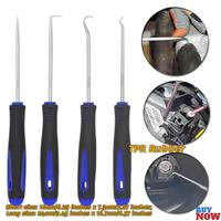 4PCS 165mm Blue Car Oil Seal Screwdriver Set Hose Removal Hook Set O Seal Gasket Puller Remover Pick Hooks Repair Tools