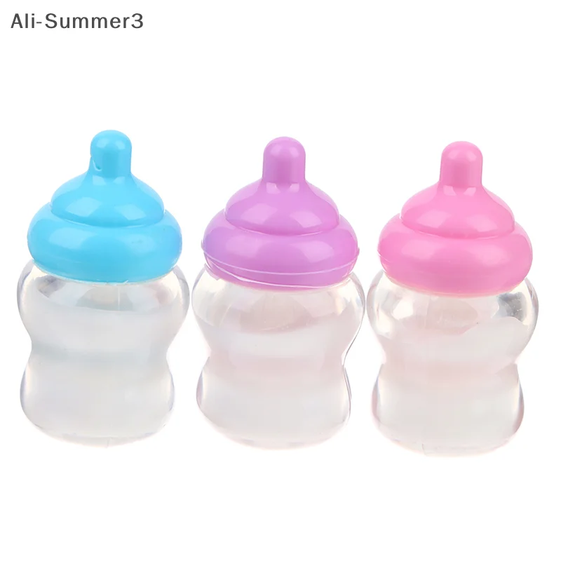 1Pc Kids Pretend Play Games Toys Mini Nipple Baby Doll Pacifier Bottle For Doll House Feeding DIY Accessories Random Color