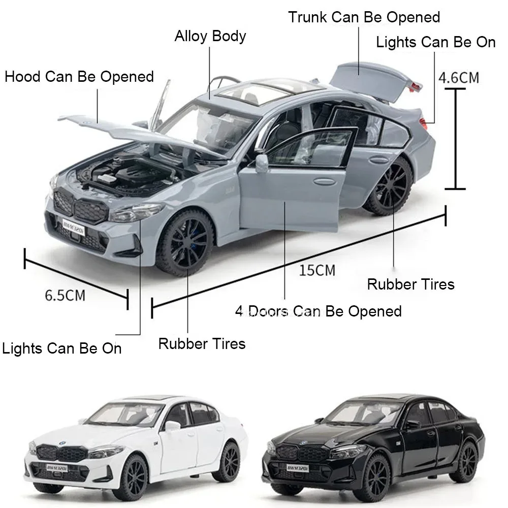 1:32 Scale M8 MANHART 320i Toy Car Model Metal Diecast Doors Opened Pull Back Simulation Vehicle Models Decoration Kids Gift Boy