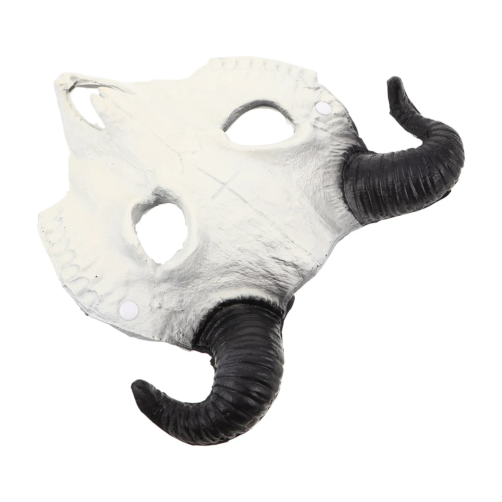 Realistic Animal Mask Soft PU Gothic Goat Head Skull Mask RAM Horn Halloween Masquerade Costume Party Prop Goat Masks for Adults