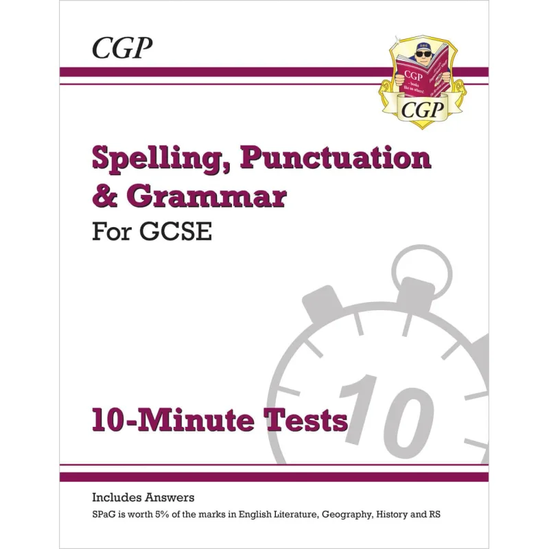 GCSE Spelling Punctuation And Grammar 10Minute Tests Includes Answers CGP Coordination Group Publications Ltd 9781837742035 Book
