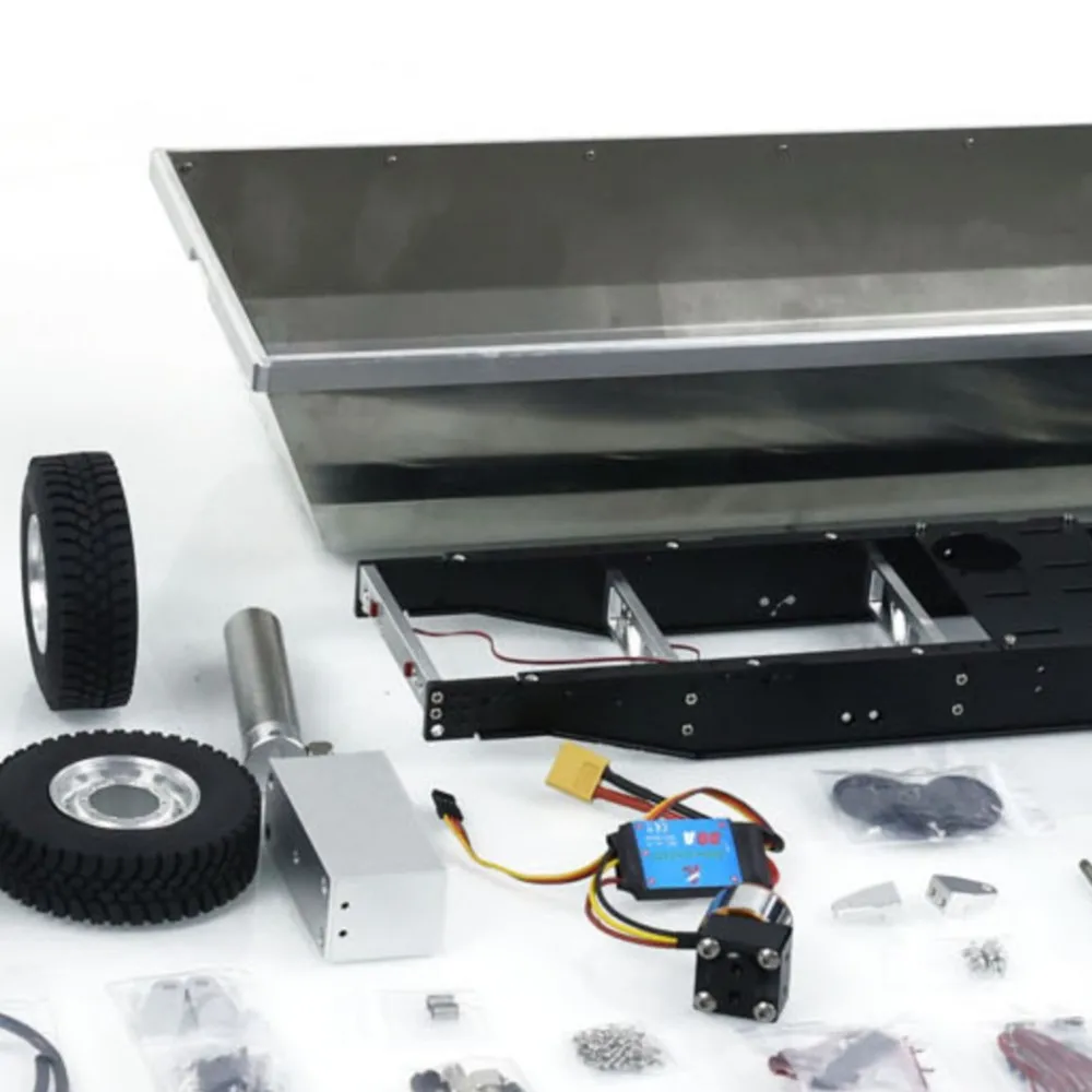 

DG 998 2 оси металлический гидравлический самосвал прицеп комплект модель для игрушки TAMIYAYA LESU 1/14 RC тягач самосвал автомобиль автомобиль