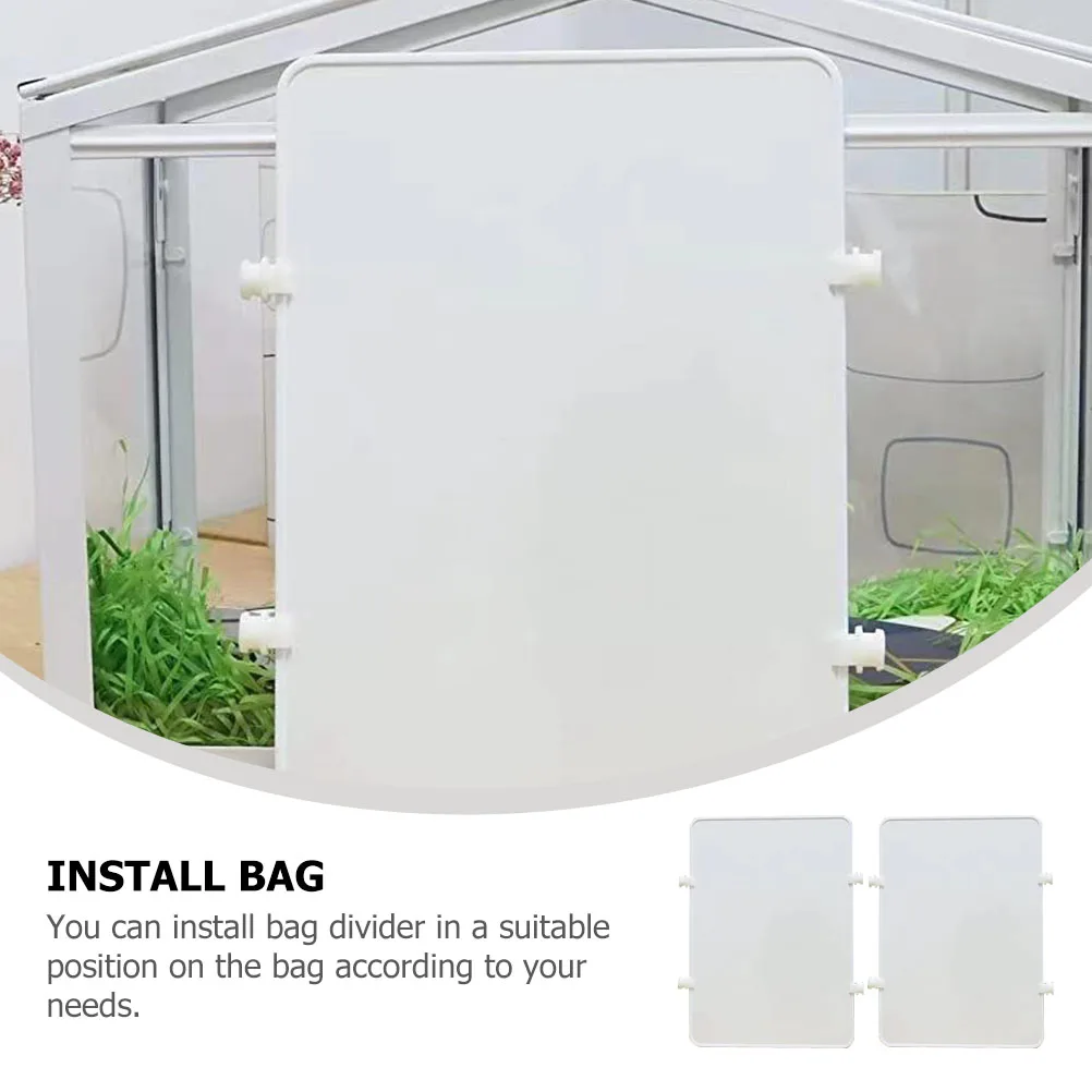 

2pcs Beach Bag Divider Tray Plastic Storage Pouch Insert Organizer Separators Accessories White Edge Sturdy Easy Clean Dry Wet