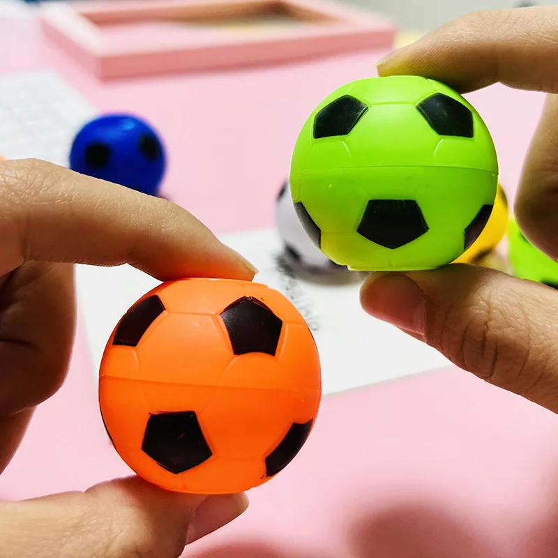 10Pcs Mini Football Rotatable Fidget Spinners Ball Toys for Kids Soccer Theme Birthday Party Favors Goodie Bag Piniata Stuffers