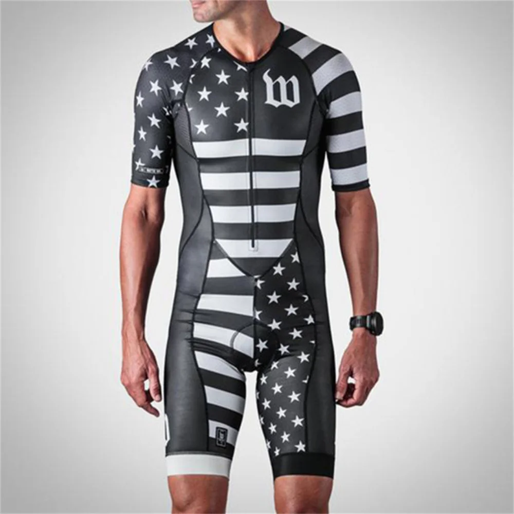 Wattie Ink Mens Triathlon Race Suit Team Clothing Bike Run Skinsuit Conjunto Masculino Ciclismo Custom Mtb Ycling Sportswear