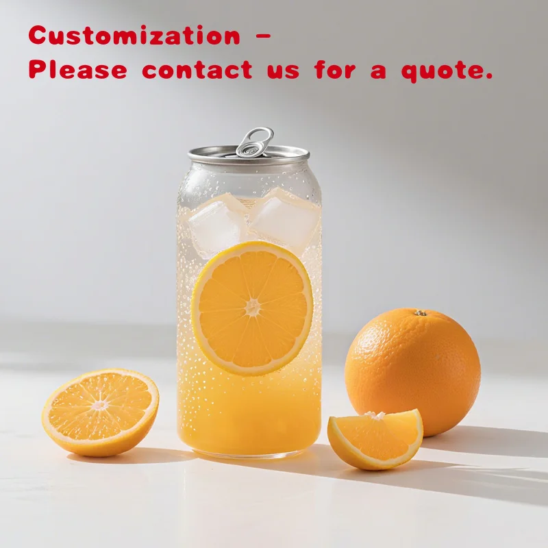 custom.LOKYO Transparent Custom Easy Open Food Grade PET Milk Tea Bottle Transparent Soda Lemonade Plastic Cans D