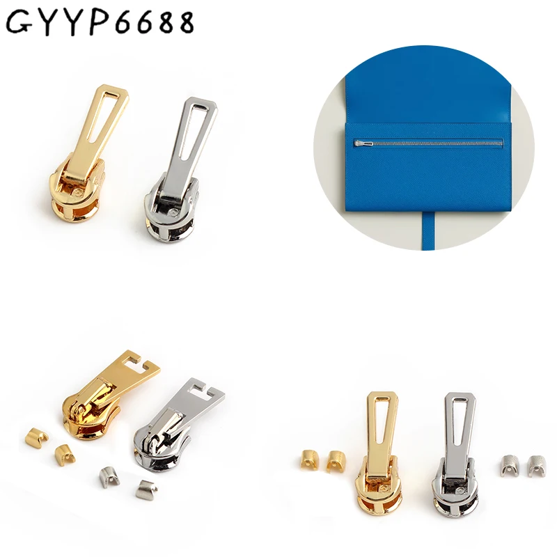 

10/50/100PCS Gold/Silver Metal Zipper Sliders Head For DIY Replacement Purse Handbag Bags Sewing Zipper Repair Kits Accessories
