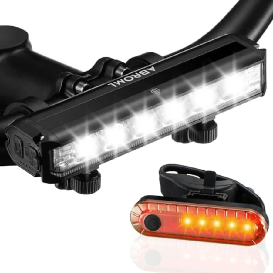 

Super Bright 6 LED Bike Lights for Night Riding, Rechargeable Bicycle Lights, Waterproof Bike Headlight for Adults,High lumens