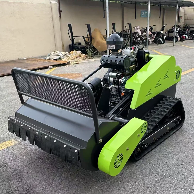 Mesin Pemotong Rumput Lipat Pertanian Mini Baru Yang Disesuaikan 800Mm 1000Mm 1200Mm Mesin Pemotong Rumput Tipe Jalur Robot Rumah Tangga Penghancur Rumput